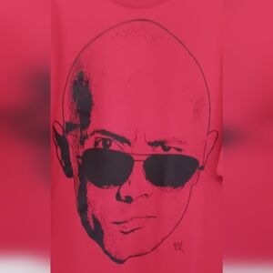 WWE The Rock Graphic Tee T-Shirt XXL Red Black Wrestling Memorabilia